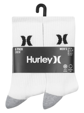 Hurley 6er-Set: Sportsocken in Weiß