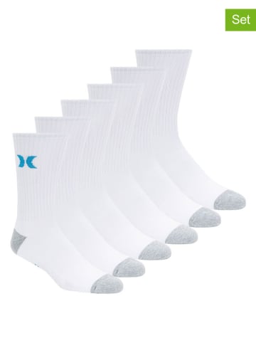 Hurley 6er-Set: Sportsocken in Weiß