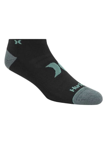 Hurley 6-delige set: sportsokken zwart/groen/grijs