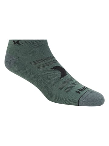 Hurley 6-delige set: sportsokken zwart/groen/grijs