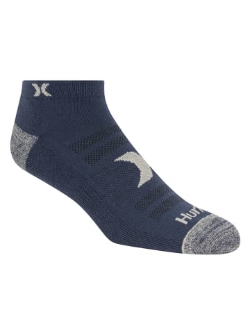 Hurley 6er-Set: Sportsocken in Beige/ Dunkelblau/ Grau