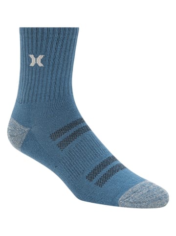 Hurley 6er-Set: Sportsocken in Blau/ Grau/ Grün