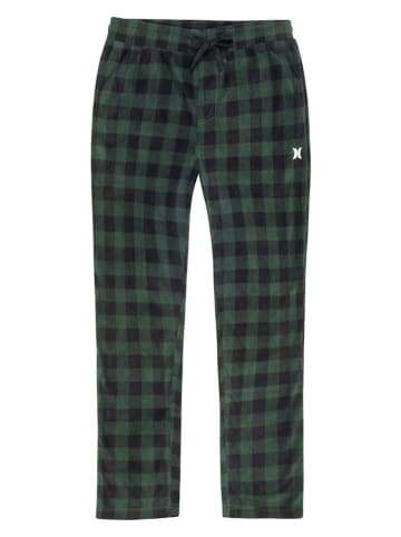 Hurley Spodnie polarowe w kolorze zielono-czarnym