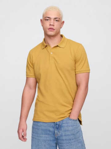 GAP Koszulka polo w kolorze musztardowym