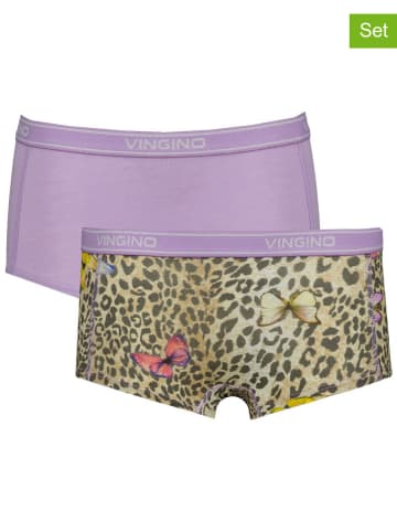 Vingino 2-delige set: hipsters beige/paars