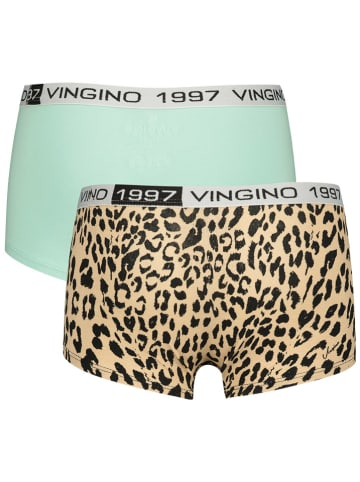 Vingino 2er-Set: Pantys in Beige/ Türkis