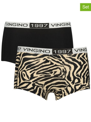 Vingino 2er-Set: Pantys in Beige/ Schwarz