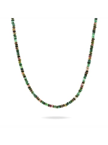 Taboo Vergold. Halskette mit Edelsteinen - (L)40 cm