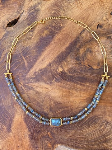 Taboo Vergulde ketting met edelstenen - (L)40 cm