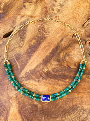 Taboo Vergulde ketting met edelstenen - (L)40 cm