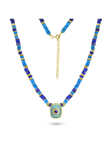 Taboo Vergulde ketting met edelstenen - (L)40 cm