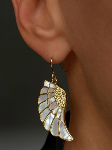 Taboo Pozłacane kolczyki z masą perłową