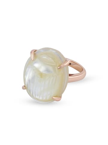 Taboo Rosévergold. Ring mit Perlmutt