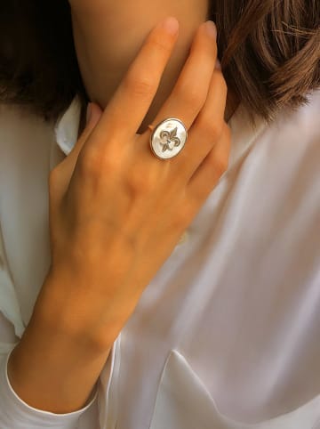 Taboo Versilb. Ring mit Perlmutt