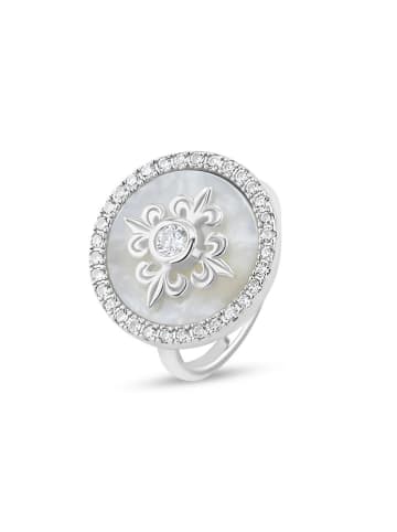 Taboo Verzilverde ring met edelstenen