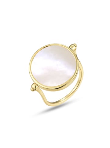 Taboo Vergulde omkeerbare ring met parelmoer