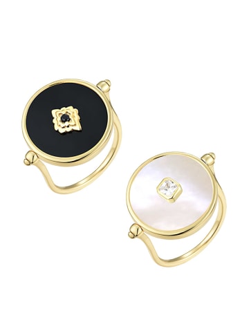 Taboo Vergold. Wende-Ring mit Edelsteinen
