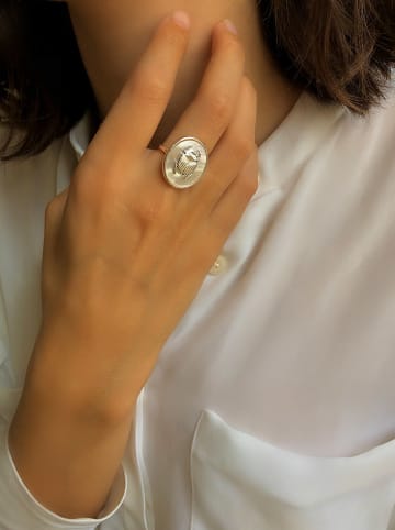 Taboo Versilb. Ring mit Perlmutt