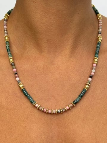 Taboo Gecoate ketting met edelstenen - (L)42 cm