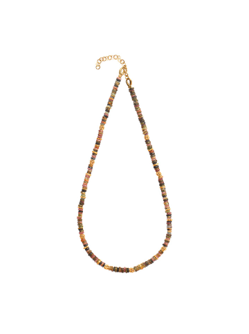 Taboo Vergold. Halskette mit Edelsteinen - (L)40 cm