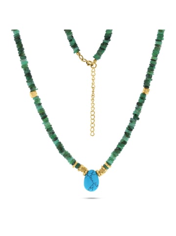 Taboo Vergulde ketting met edelstenen - (L)40 cm