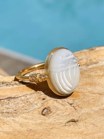 Taboo Vergold. Ring mit Perlmutt