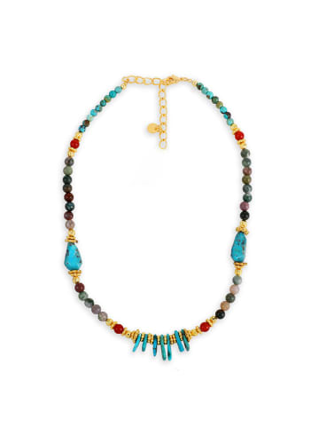 Taboo Gecoate ketting met edelstenen - (L)42 cm