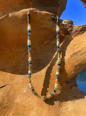 Taboo Gecoate ketting met edelstenen - (L)42 cm