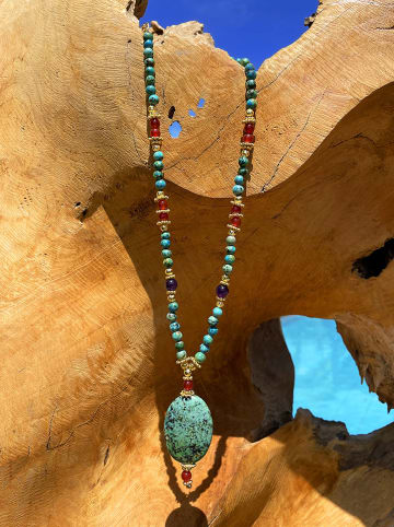 Taboo Gecoate ketting met edelstenen - (L)42 cm