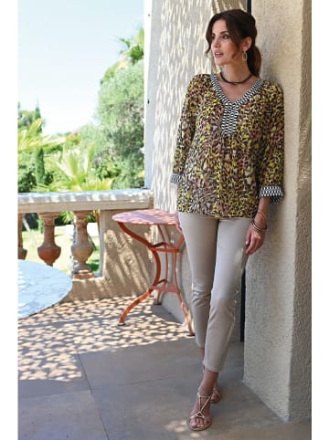 Bleu d'Azur Blouse "Saki" bruin/geel