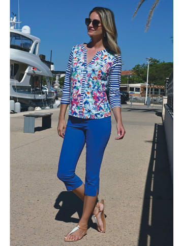 Bleu d'Azur Blouse "Kurt" wit/roze/blauw
