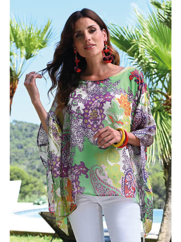 Bleu d'Azur Bluse "Amalfi"  in Grün/ Lila