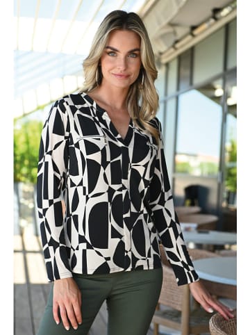 Bleu d'Azur Bluse "Palau" in Schwarz/ Weiß