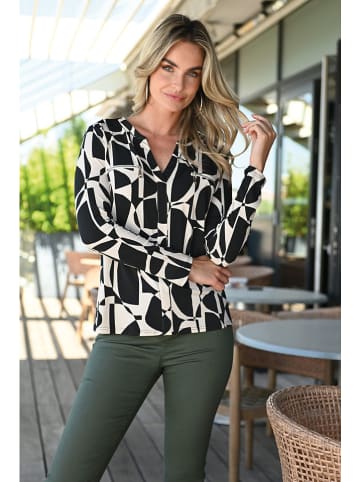 Bleu d'Azur Bluse "Palau" in Schwarz/ Weiß
