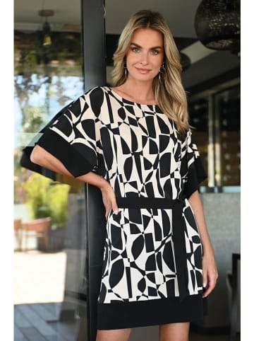 Bleu d'Azur Kleid "Tarawa" in Schwarz/ Weiß