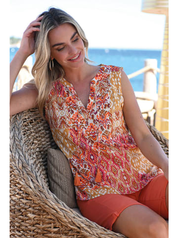 Bleu d'Azur Top "Witta" oranje/lichtroze