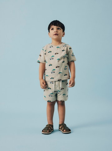 name it Shirt "Jivan" in Beige/ Türkis