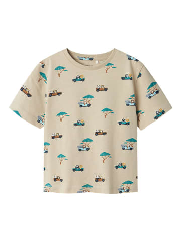 name it Shirt "Jivan" in Beige/ Türkis