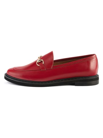loft37 Leder-Mokassins "Long Way To Go" in Rot