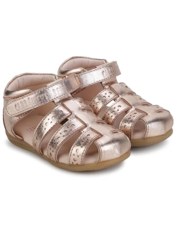 Carrément beau Leder-Halbsandalen in Beige