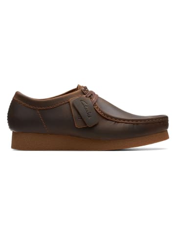 Clarks Skórzane mokasyny "Wallabee" w kolorze brązowym