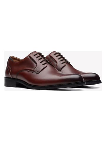Clarks Skórzane trzewiki "Craft Arlo" w kolorze brązowym