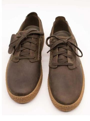 Clarks Skórzane sneakersy "Street hill Lace" w kolorze oliwkowym
