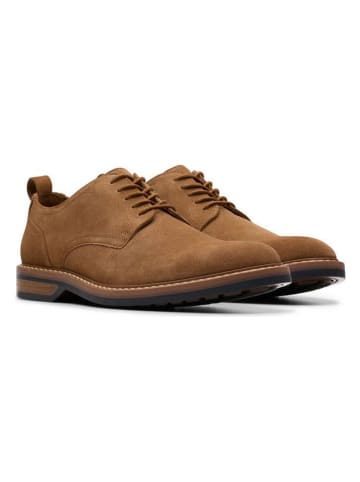 Clarks Leder-Schnürschuhe "Aldwin" in Hellbraun