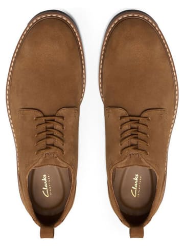 Clarks Leder-Schnürschuhe "Aldwin" in Hellbraun
