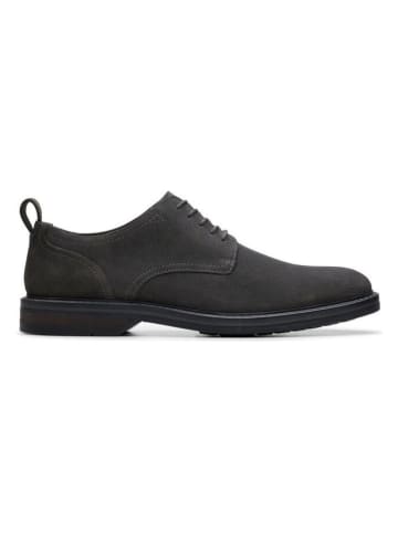 Clarks Leder-Schnürschuhe "Aldwin" in Anthrazit