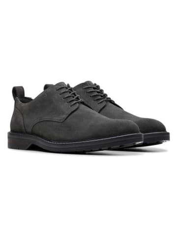 Clarks Leder-Schnürschuhe "Aldwin" in Anthrazit