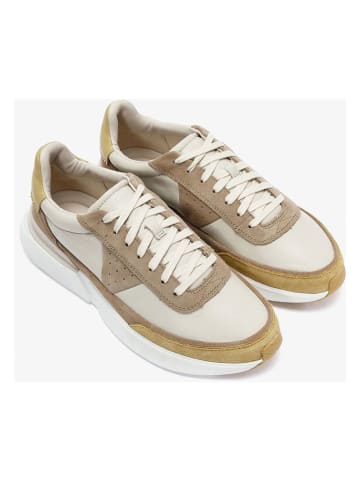 Clarks Leder-Sneakers "Craft Pace" in Hellbraun/ Beige