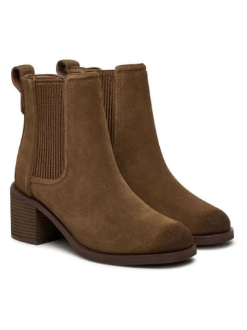 Clarks Leder-Chelsea-Boots "Chamberly Top" in Hellbraun