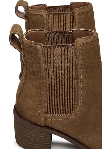 Clarks Leder-Chelsea-Boots "Chamberly Top" in Hellbraun